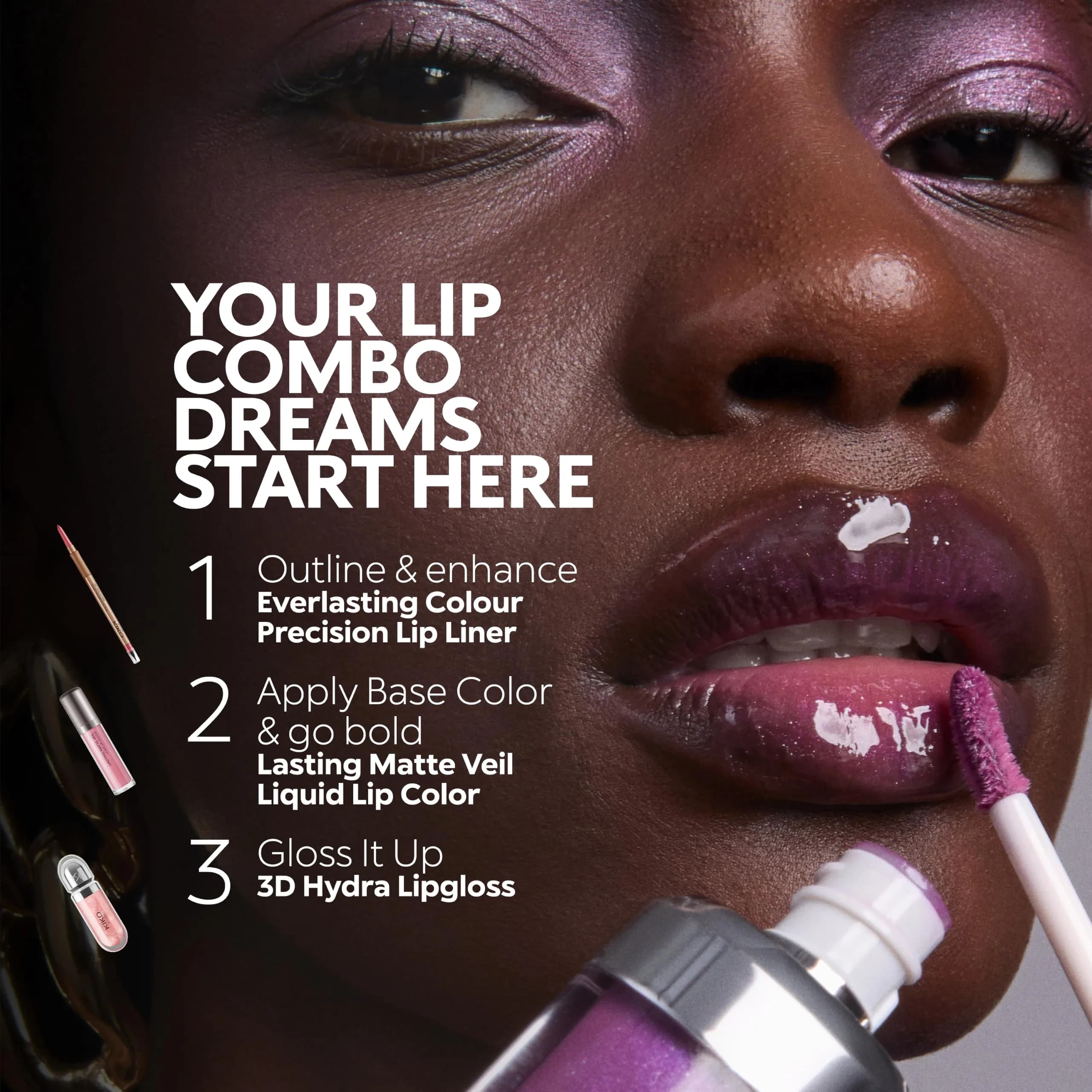 Kiko Milano 3D Hydra Lip Gloss 6.5ml (0.22 Fl Oz) | High Shine, Hydrating, Plumping, Non-Sticky - view 9