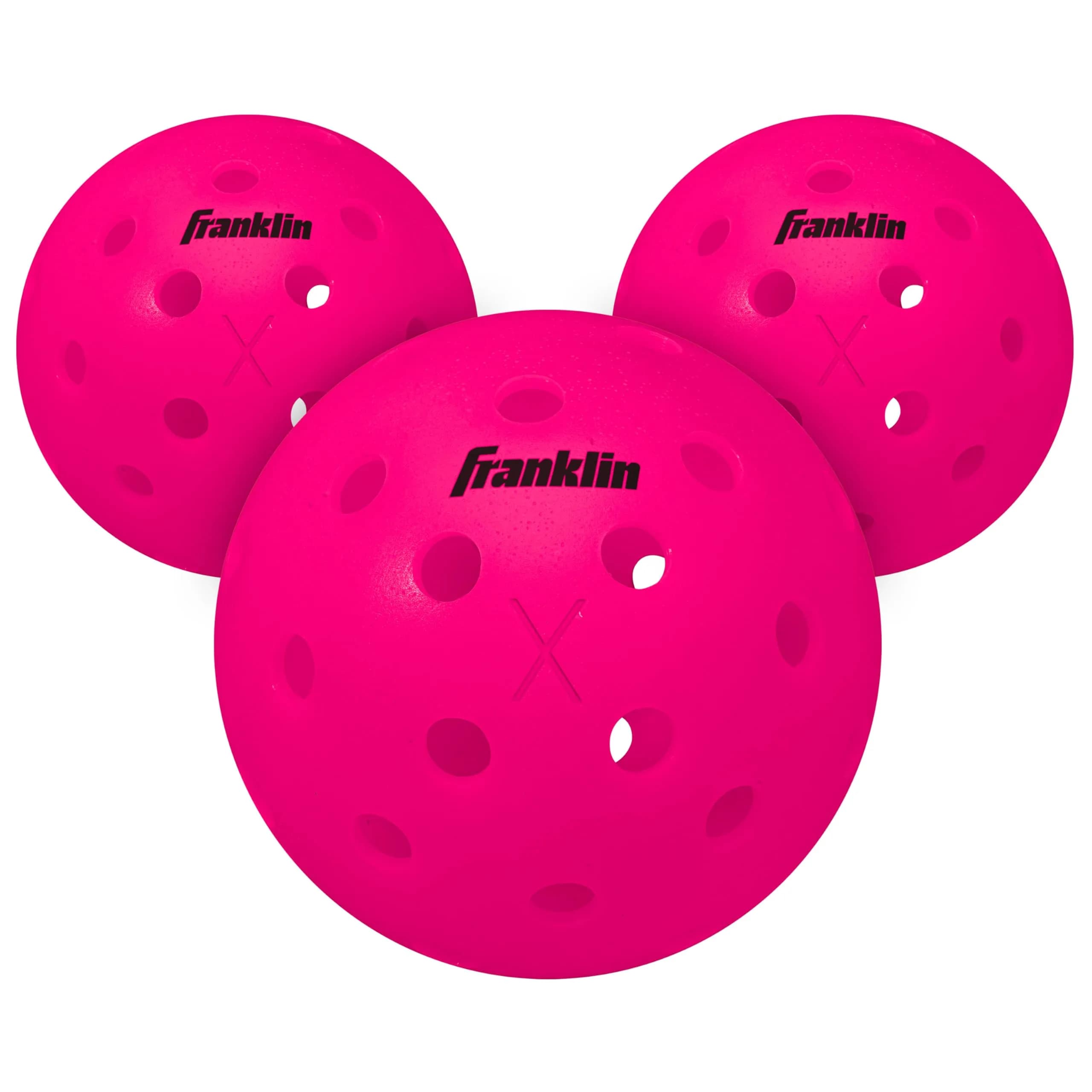 Franklin Sports X-40 Outdoor Pickleball Balls 74mm (3 Pack) | USAP Approved for True Flight & Spin - main product image