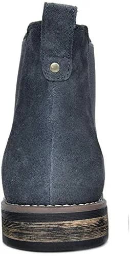 Bruno Marc Men's Classic Chelsea Ankle Dress Boots, Grey, 10 | Crease-Resistant PU & Cushioned Comfort thumbnail 5