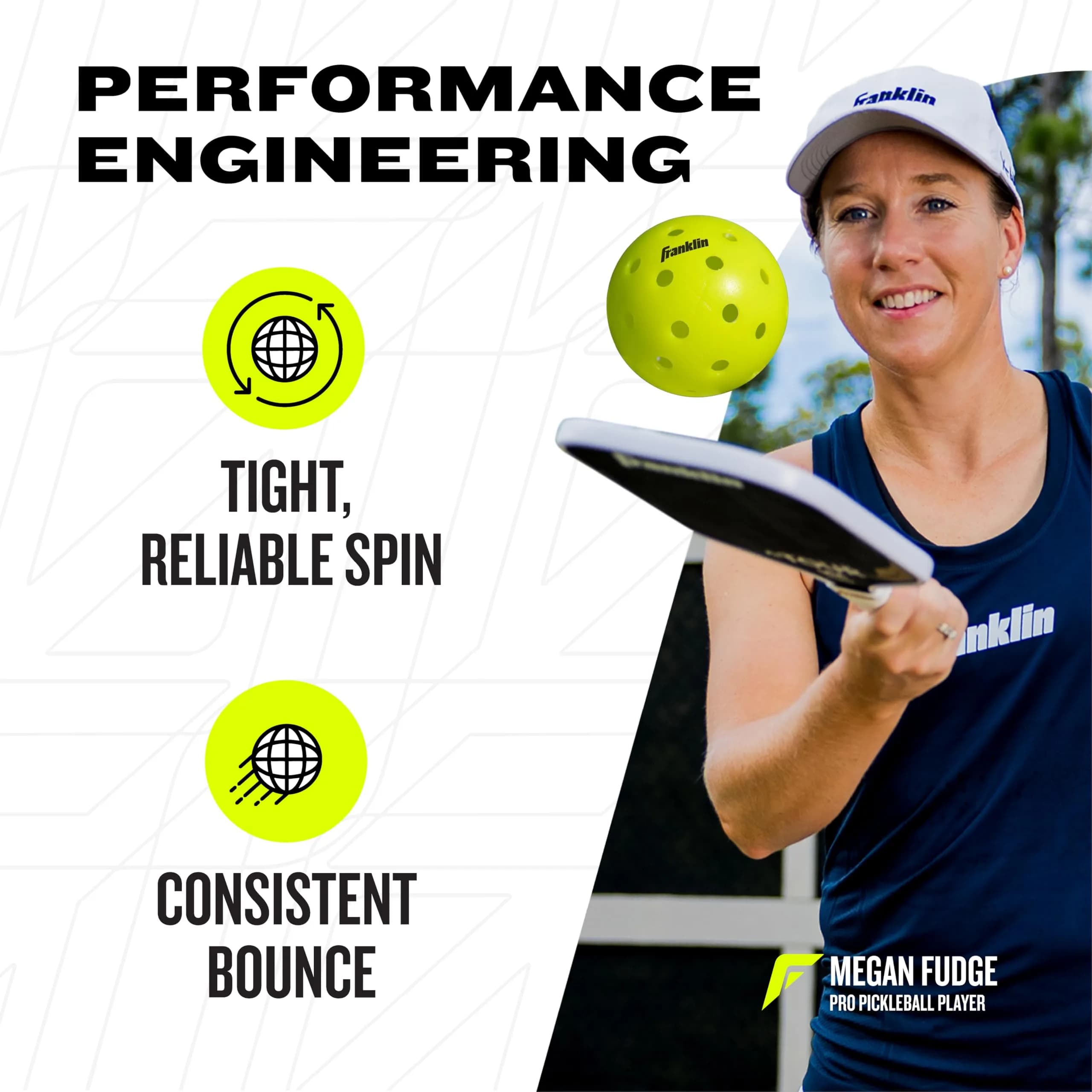 Franklin Sports X-40 Outdoor Pickleballs 74mm (3 Pack, Optic Yellow) | USAP Approved Tournament Balls - view 3