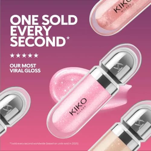 Kiko Milano 3D Hydra Lip Gloss 6.5ml (0.22 Fl Oz) | Hydrating Lip Gloss 21 Pearly Amaryllis Red thumbnail 6