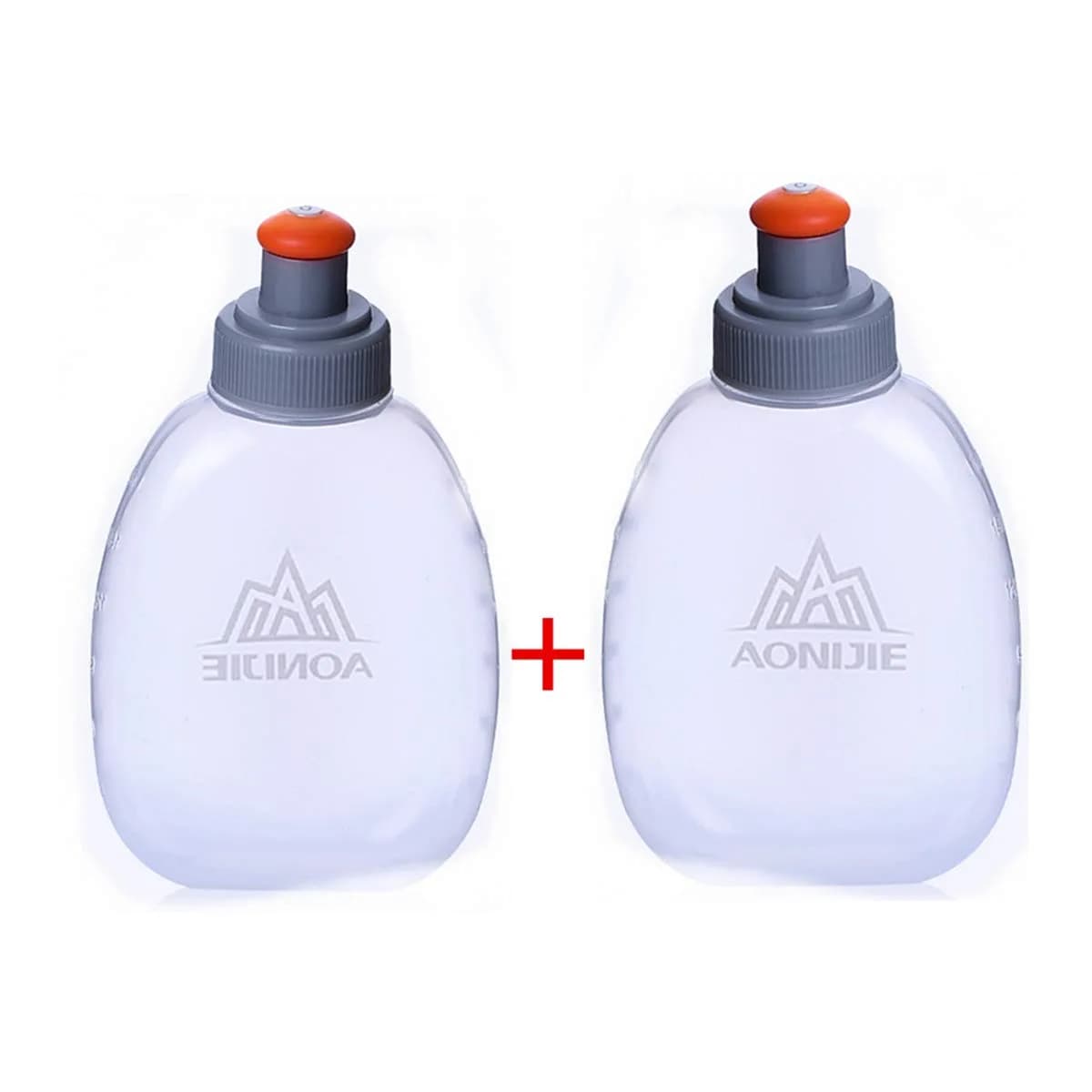 AONIJIE Foldable Soft Flask Water Bottle 500mL (16.9 oz) 2-Pack | Lightweight & Collapsible for Outdoor Sports — 170ML-PP5
