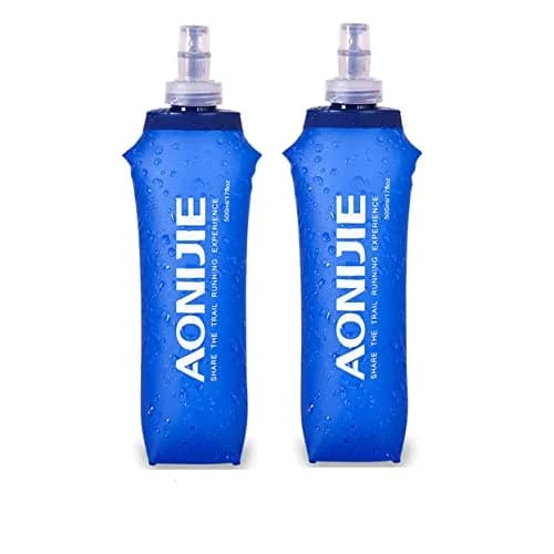 AONIJIE Foldable Soft Flask Water Bottle 500mL (16.9 oz) 2-Pack | Lightweight & Collapsible for Outdoor Sports thumbnail 1