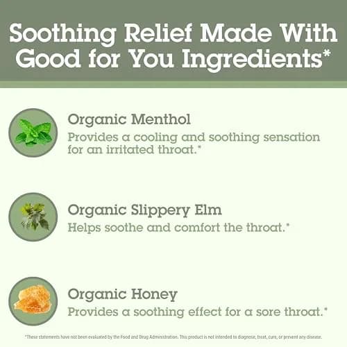 Quantum Organic Cough Drops Meyer Lemon & Honey 18 Lozenges | Soothing Throat & Cough Relief thumbnail 3