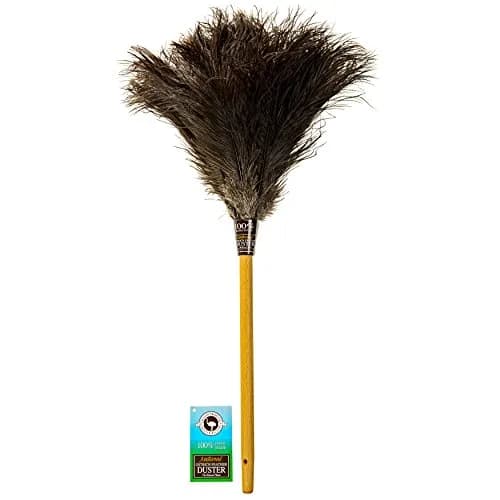 Dusters Killer Ostrich Feather Duster 35.5 cm (14 Inch) | Premium Black Feathers for Dust Attraction thumbnail 2