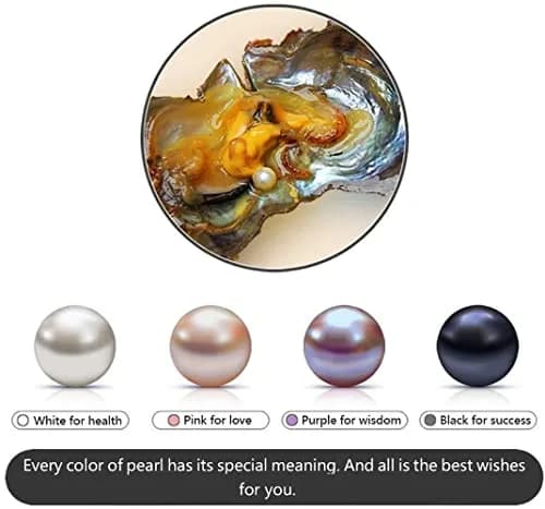 NIGHT-GRING 10 PC Freshwater Cultured Pearl Oyster Oval Pearls 7.5-8mm | Assorted Colors thumbnail 2