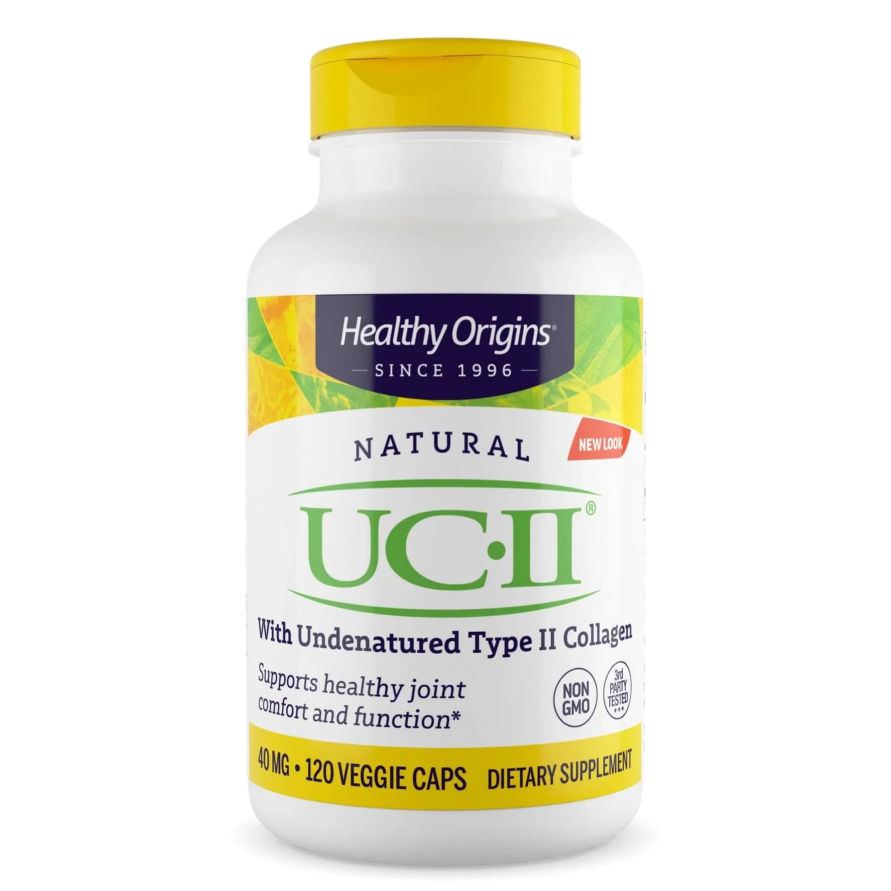 Healthy Origins UC-II Collagen 40 mg Veggie Caps (120 Count, 40 mg per serving) | Supports Joint Comfort, Mobility & Flexibility - main product image