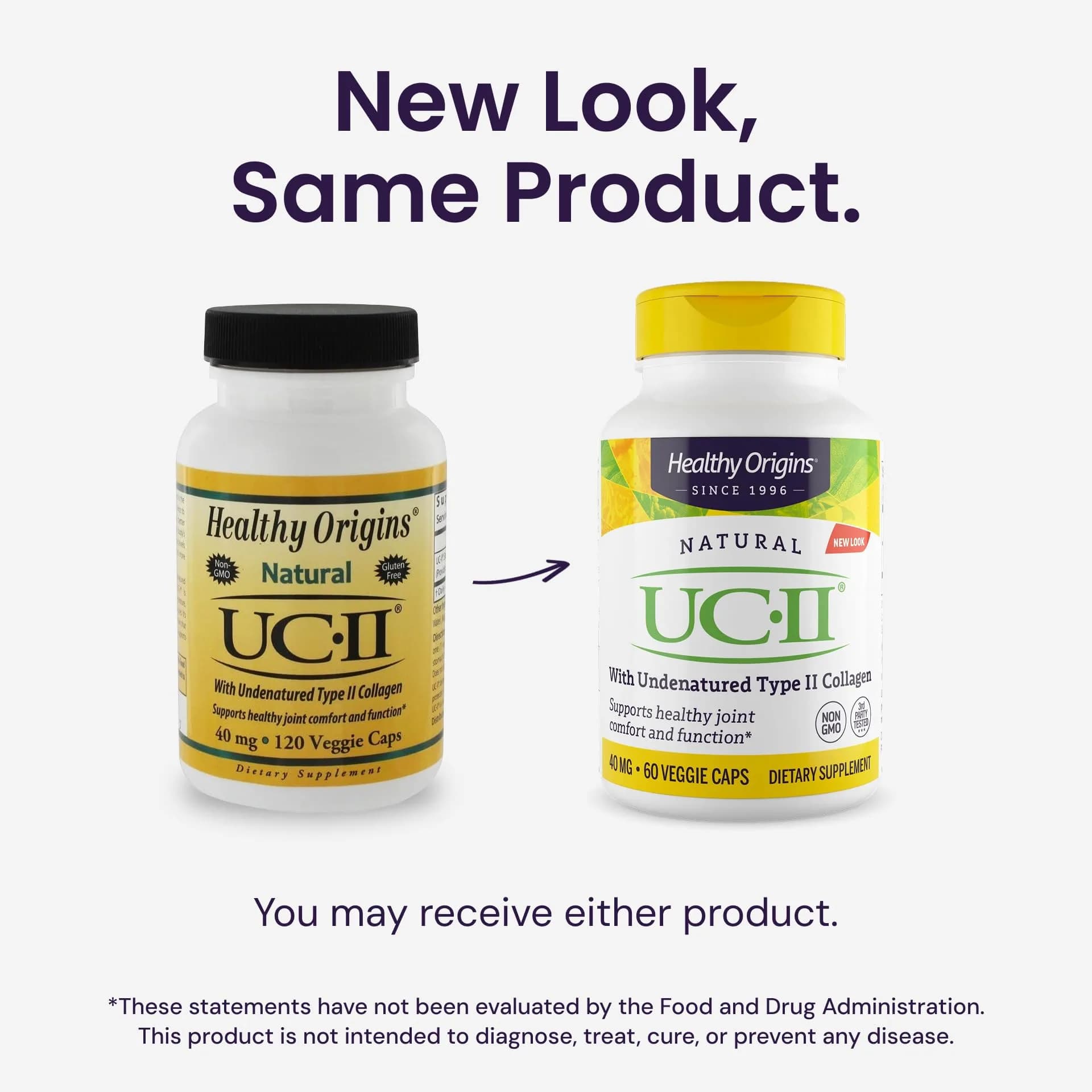 Healthy Origins UC-II Collagen 40 mg Veggie Caps (120 Count, 40 mg per serving) | Supports Joint Comfort, Mobility & Flexibility - view 7