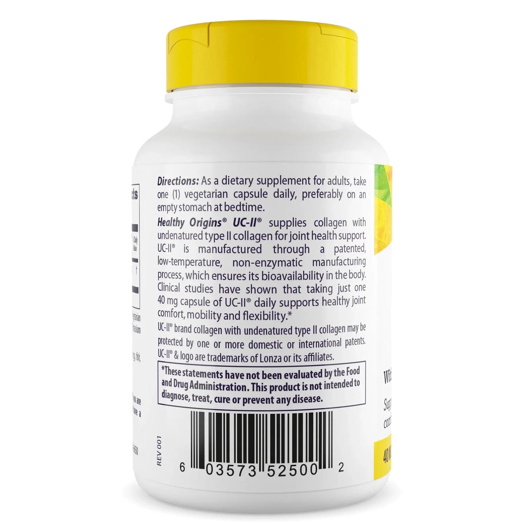 Healthy Origins UC-II Collagen 40 mg Veggie Caps (120 Count, 40 mg per serving) | Supports Joint Comfort, Mobility & Flexibility - view 2