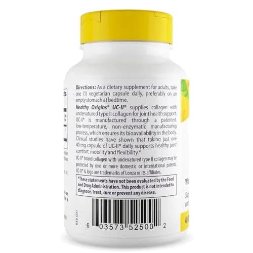 Healthy Origins UC-II Collagen 40 mg Veggie Caps (120 Count, 40 mg per serving) | Supports Joint Comfort, Mobility & Flexibility thumbnail 2