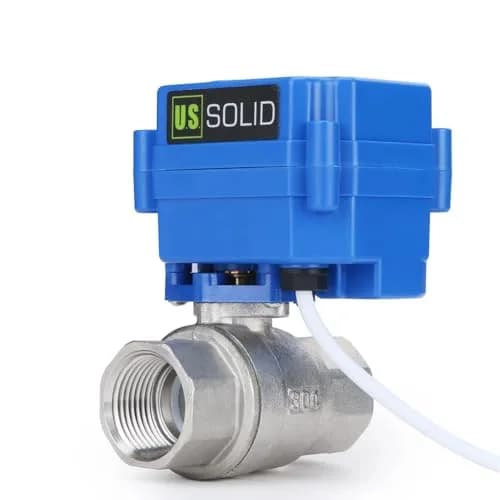 U.S. Solid 3/4" NSF Certified Stainless Steel Motorized Ball Valve | Full Port, 9-24V AC/DC, Auto Return thumbnail 6