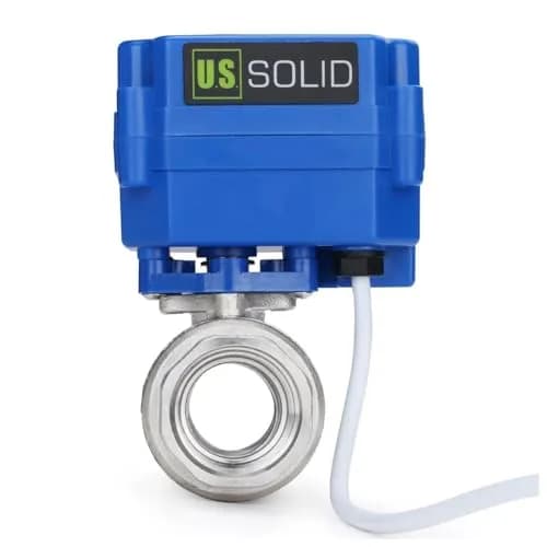 U.S. Solid 3/4" NSF Certified Stainless Steel Motorized Ball Valve | Full Port, 9-24V AC/DC, Auto Return thumbnail 2