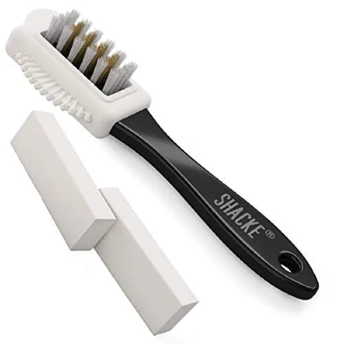 Shacke Suede & Nubuck Brush Kit with 2 Erasers | 4-Way Cleaner for Shoes, Boots, Bags thumbnail 1
