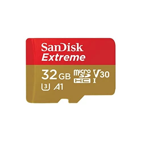 Sandisk Extreme 32GB microSDHC UHS-I Memory Card with Adapter | 100MB/s Read, 60MB/s Write, 4K UHD, A1 thumbnail 1