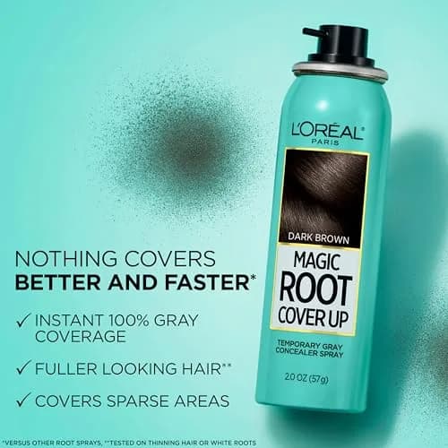 L'Oreal Paris Magic Root Cover Up Gray Hair Spray Light Golden Brown | 2 oz (59 ml) Pack of 2 thumbnail 2
