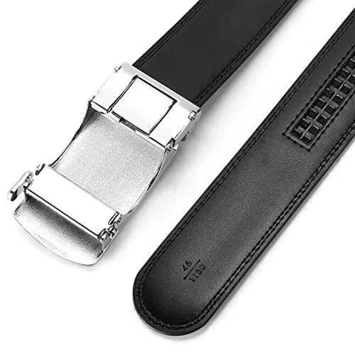 BOSTANTEN Ratchet Mens Belt Leather Trim to Fit 1 3/8” | Classic Italian Leather Design thumbnail 6