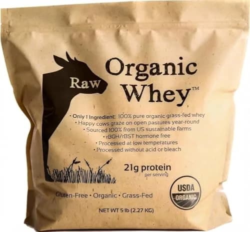 Raw Organic Whey Protein Powder Grass Fed Unflavored 2.27 kg (5 lb) | USDA Organic 1-Ingredient Protein thumbnail 1