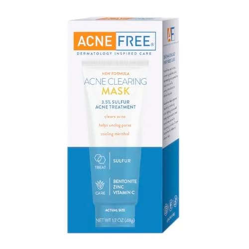 AcneFree Acne Clearing Mask with Sulfur for Acne & Oily Skin, 1.7 Oz | Absorbs Excess Oil & Unclogs Pores thumbnail 7