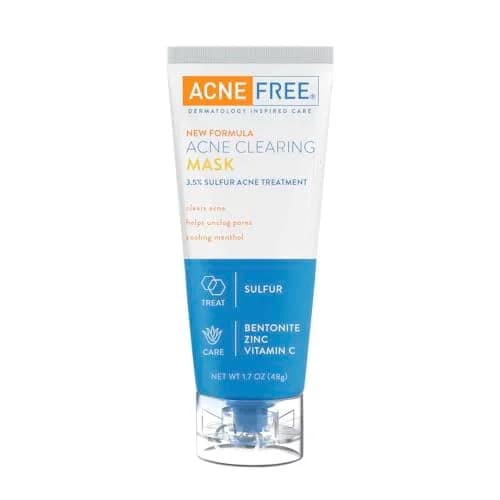 AcneFree Acne Clearing Mask with Sulfur for Acne & Oily Skin, 1.7 Oz | Absorbs Excess Oil & Unclogs Pores thumbnail 8