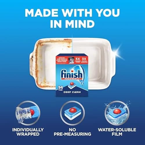 Finish Powerball Dishwasher Pods Plastic Free Fresh Scent 94 Count | 3X Concentrated Cleaning Power thumbnail 6
