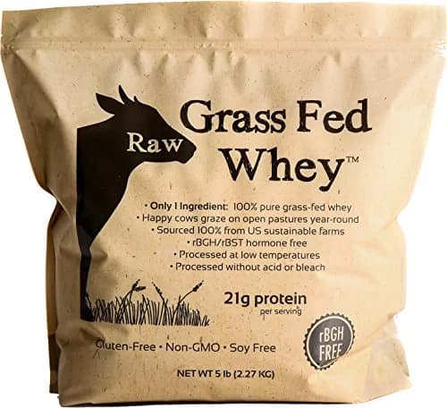 Raw Organic Whey Grass Fed Whey Protein Powder Unflavored 2.27 kg (5 lb) | 100% Pure Single Ingredient thumbnail 1