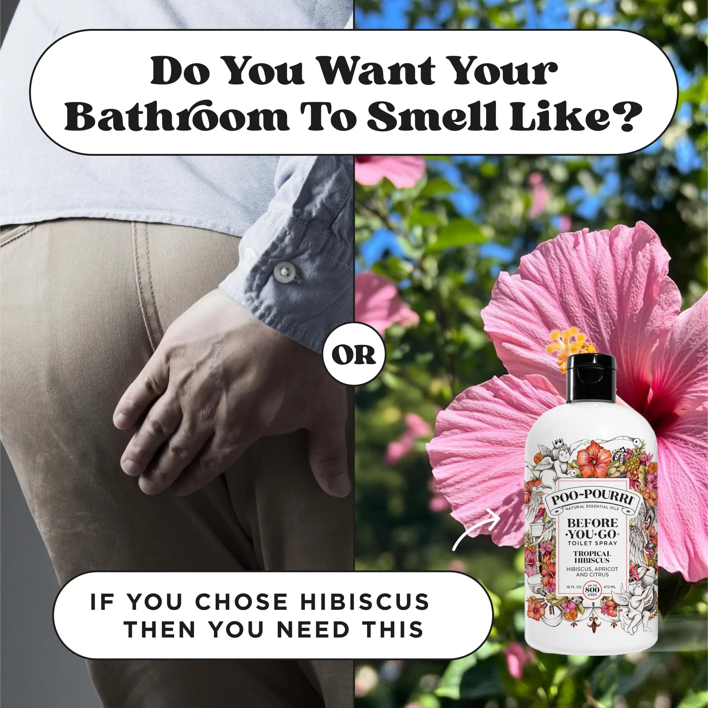 Poo-Pourri Before-You-Go Toilet Spray Refill, Tropical Hibiscus, 473ml (16 Fl Oz) | Up to 800 Uses - view 7