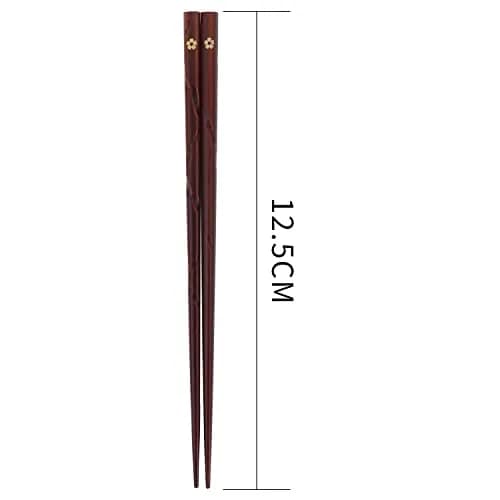 HuaLan Natural Wood Chopsticks 9 in | Non-slip, Reusable, Classic Style, 5 Pairs thumbnail 2
