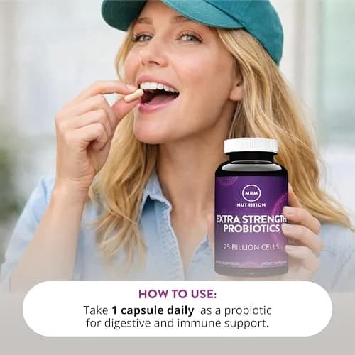 MRM Nutrition Extra Strength Probiotics 30 Capsules | 16 Strains & 25 Billion Cells for Gut Health thumbnail 5
