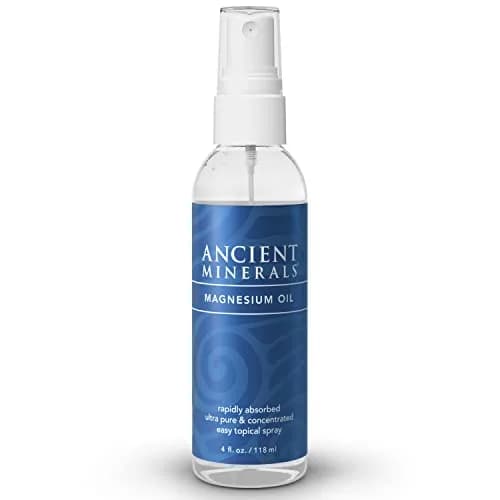 Ancient Minerals Magnesium Oil Spray, Zechstein Chloride, 4oz | Pure, Fast-Absorbing Magnesium for Skin — 4 Fl Oz