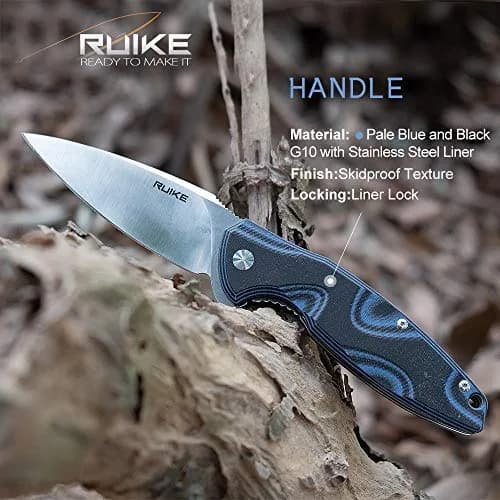 Ruike Small Pocket Folding Knife 14C28N Stainless Steel | Compact Tactical Survival Tool thumbnail 4