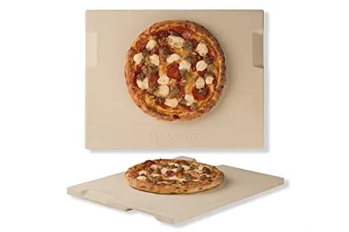 ROCKSHEAT Pizza Stone for Oven & Grill 15x12 Inch | Heavy Duty Cordierite Baking Stone with Handles thumbnail 1