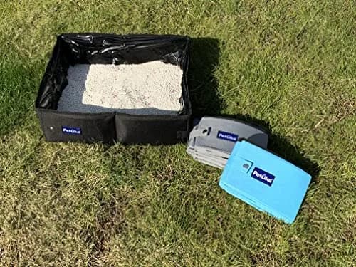 PetLike Travel Cat Litter Box Medium Light Grey | Leak-Proof Portable Collapsible Tray Carrier (40cm x 30cm x 13cm) thumbnail 7