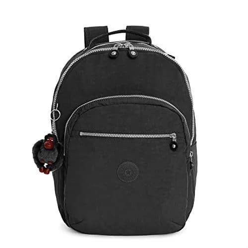 Kipling Seoul Small Tablet Backpack, Starry Gold Met, 16.1cm (6.38" W) x 34.9cm (13.75" H) x 25.4cm (10" D) — Black
