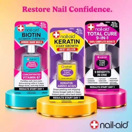 Nail-Aid Keratin 3 Day Growth Nail Strengthener 16ml (0.55 Fl Oz) | Strengthens Weak Nails thumbnail 4