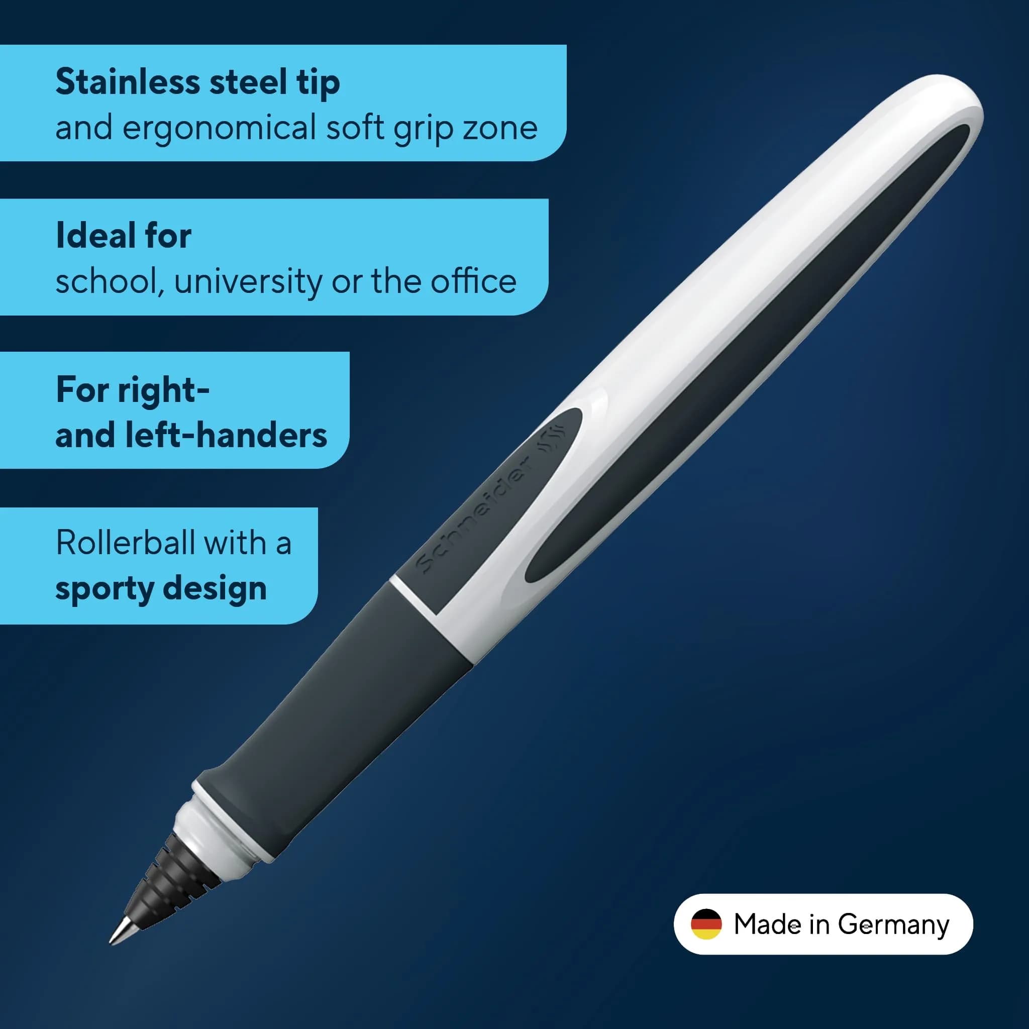Schneider Ray Rollerball Pen M (15.2cm / 6in) | Smooth Hybrid Ink Flow - view 2