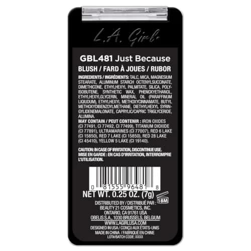 L.A. Girl Just Blushing, Just Because | Versatile Pigmented Powder Blush 1 Count thumbnail 3