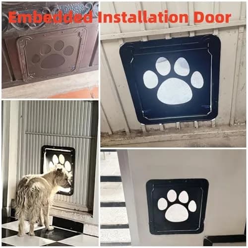 NAMSAN Dog Screen Door with Magnetic Flap & Lockable Panel, 12x14 Inch Inner Size | Secure Pet Access for Screen Doors thumbnail 8