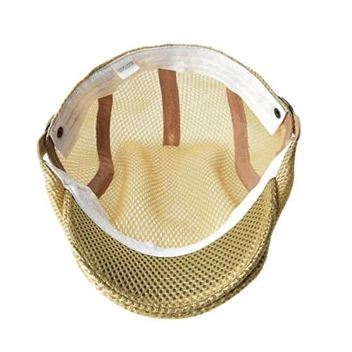 VOBOOM Men's Breathable Mesh Summer Hat Adjustable Newsboy Beret Ivy Cabbie Flat Cap Khaki thumbnail 5