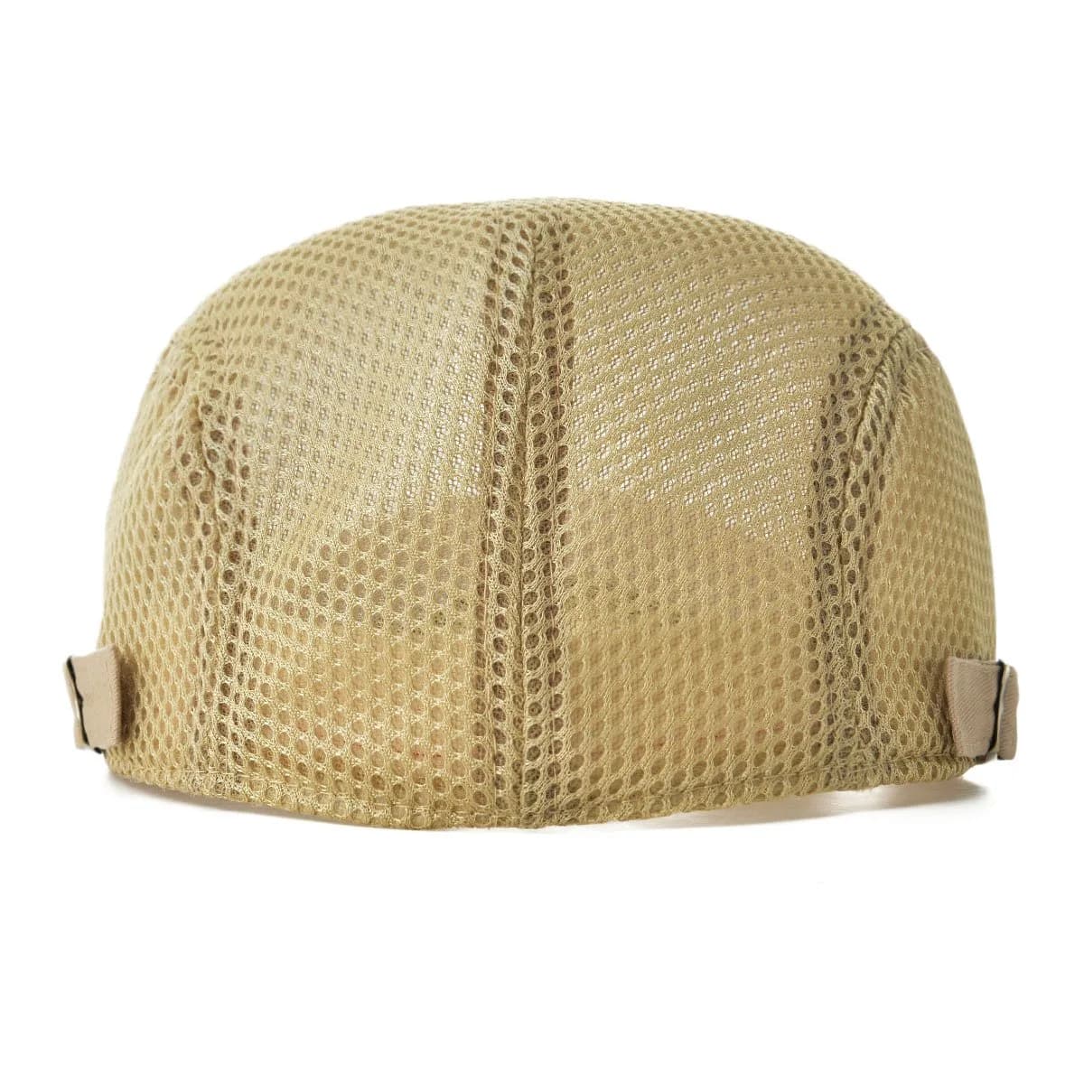 VOBOOM Men's Breathable Mesh Summer Hat Adjustable Newsboy Beret Ivy Cabbie Flat Cap Khaki - view 4
