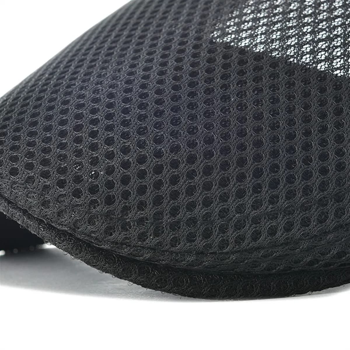 VOBOOM Men Breathable Mesh Summer Hat Adjustable Newsboy Beret Ivy Cabbie Flat Cap (Black) - view 5