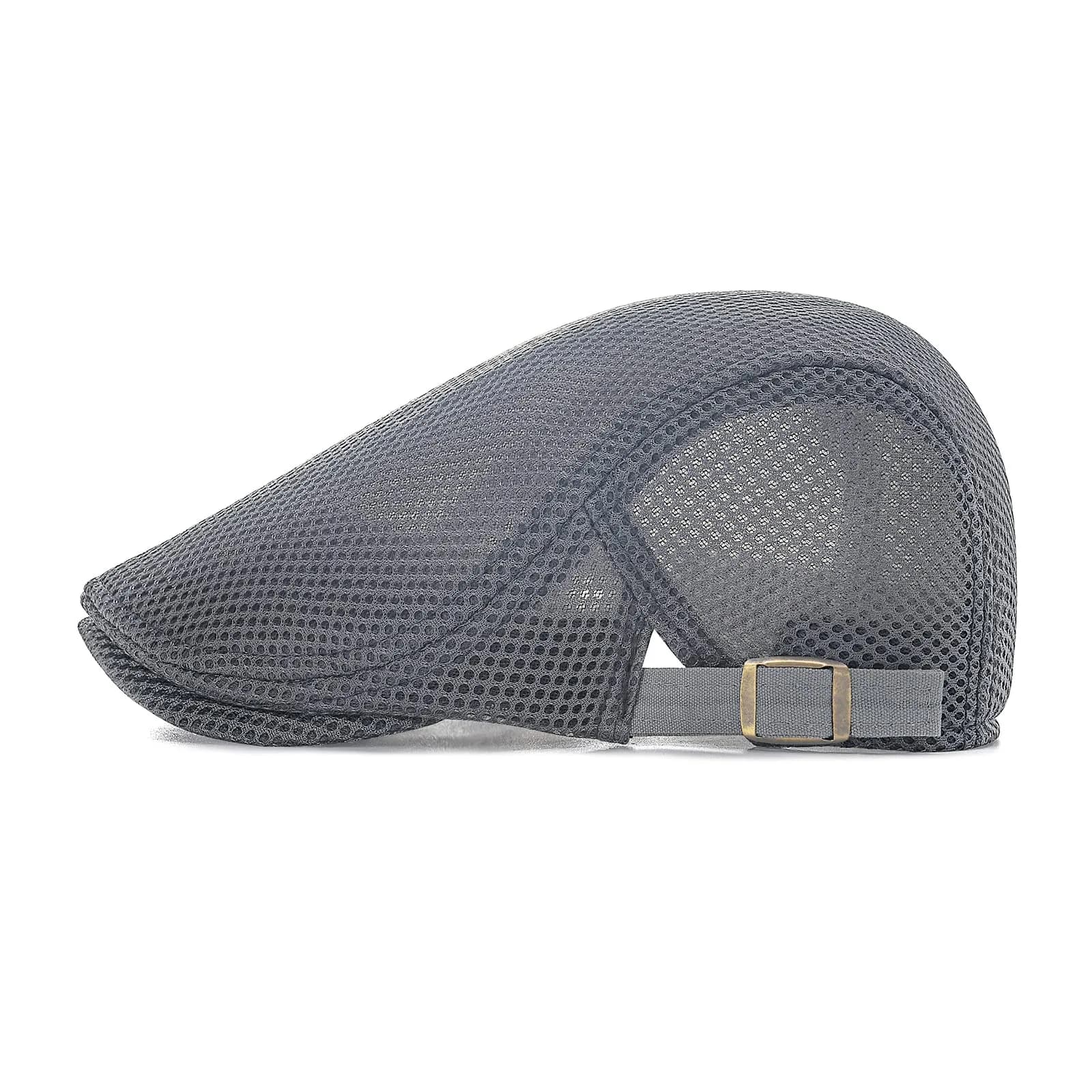 VOBOOM Men's Breathable Mesh Summer Hat - Grey, Adjustable Size 57-60cm (22.4-23.6") - view 2