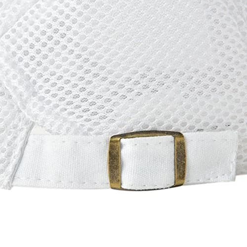 VOBOOM Men Breathable Mesh Summer Hat Adjustable Newsboy Beret White | Lightweight & Cool thumbnail 6