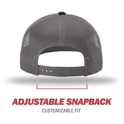 Richardson Unisex 112 Trucker Cap - Grey/Charcoal/Black, One Size - view 4