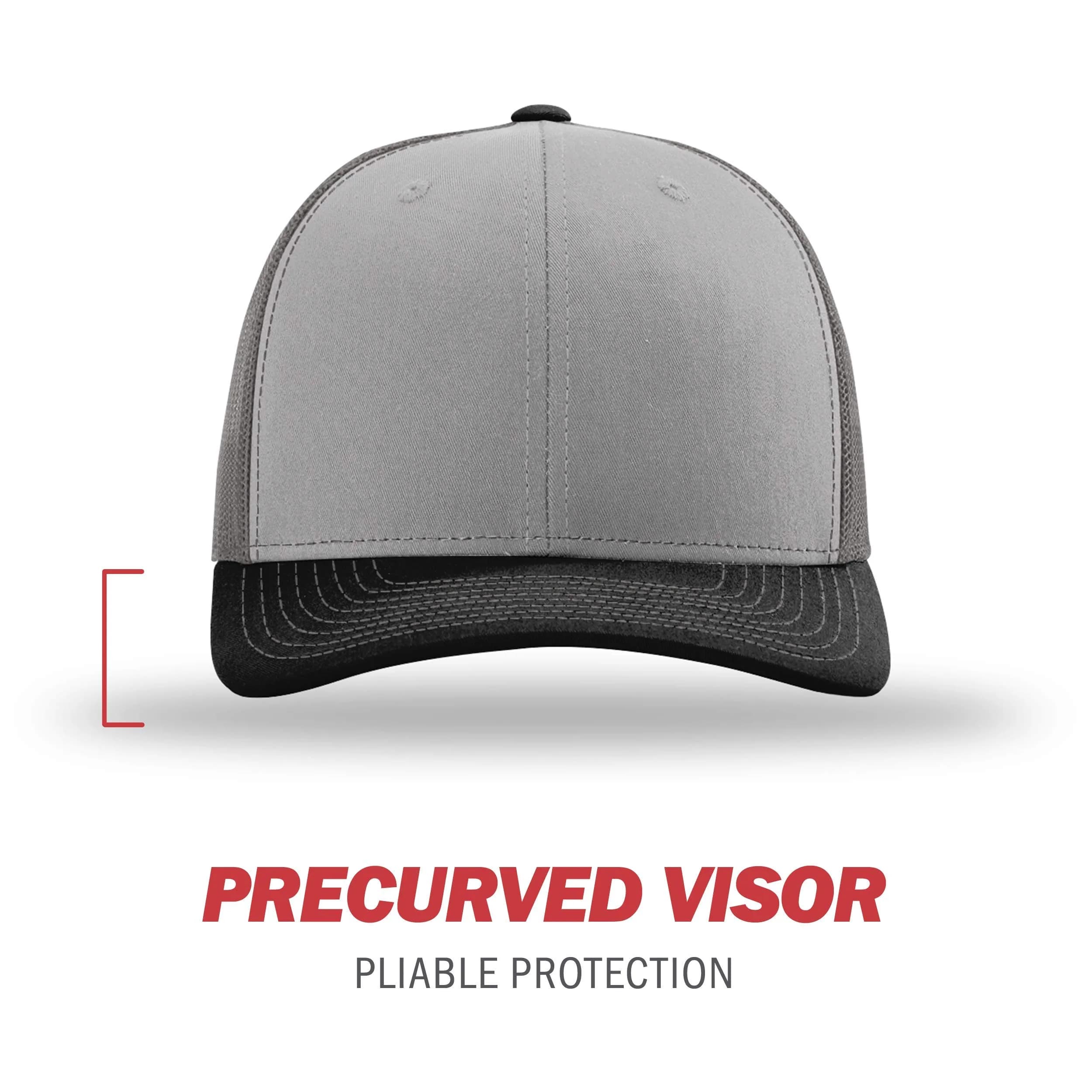 Richardson Unisex 112 Trucker Cap - Grey/Charcoal/Black, One Size thumbnail 2