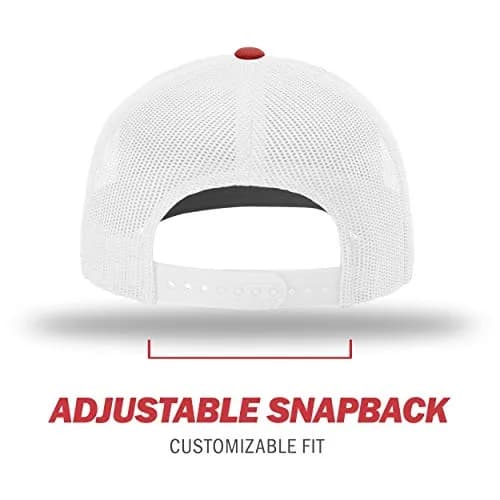 Richardson Unisex 112 Trucker Cap - Tri Black/White/Red, One Size - view 4