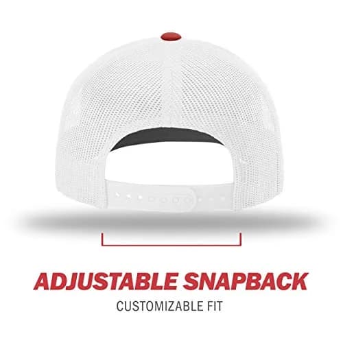 Richardson 112 Trucker Cap - Royal/White/Red, One Size - Adjustable Snapback Hat - view 4