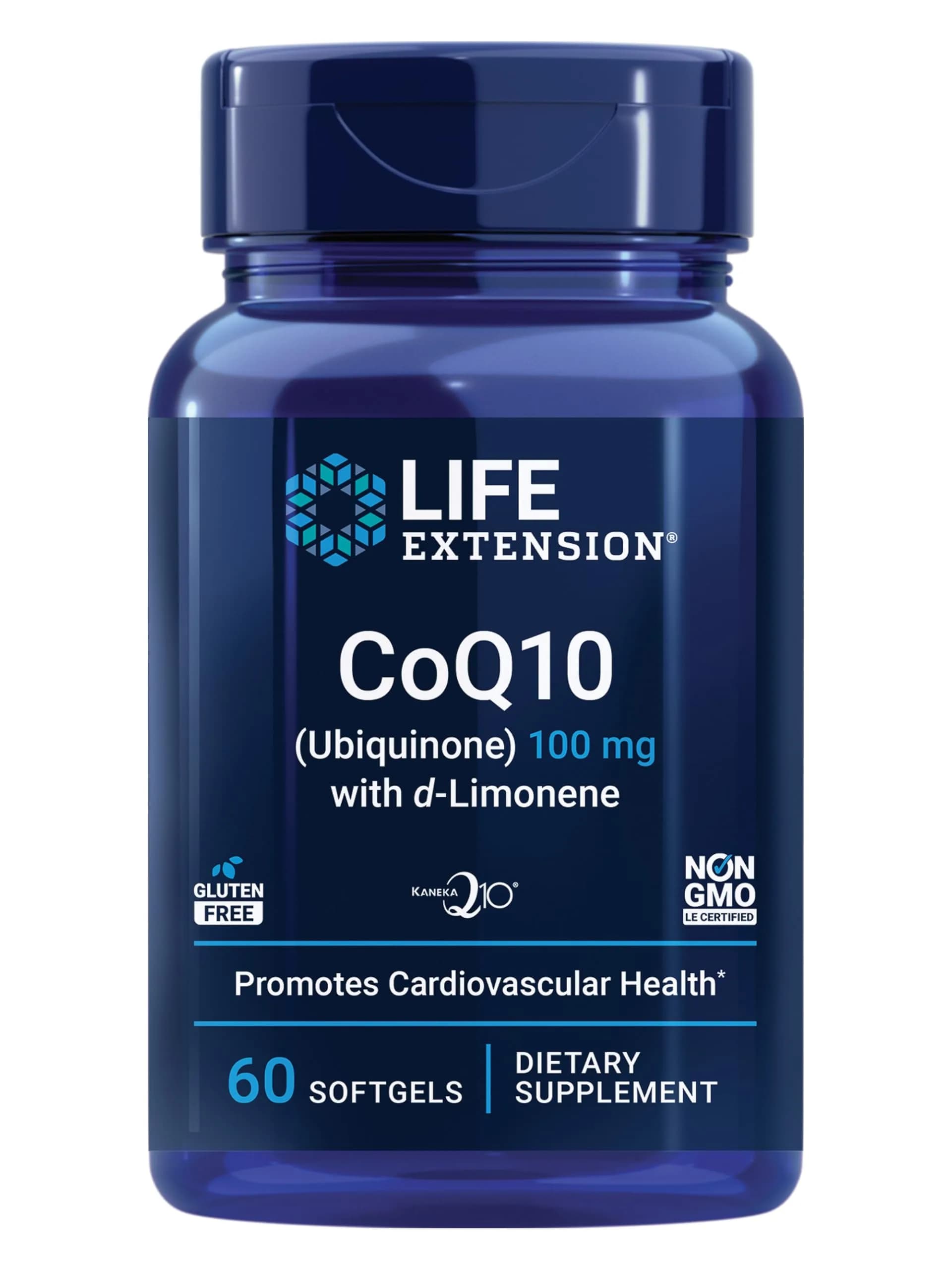 Life Extension CoQ10 (Ubiquinone) with d-Limonene Softgels 100 MG (60 Count) | Supports Heart Health & Fights Fatigue — Orange
