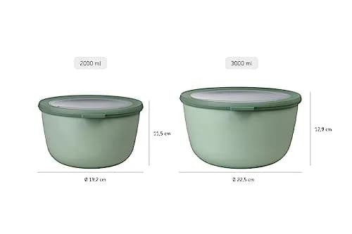 MEPAL Cirqula Food Storage Bowl 2.1 Quart | Leakproof, Microwave & Dishwasher Safe, Black thumbnail 3