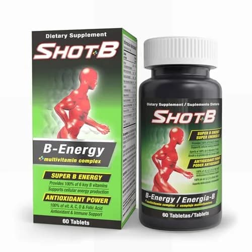 Shot B Multivitamin Complex, B-Energy, 60 Tablets | Supports Energy & Immunity thumbnail 1
