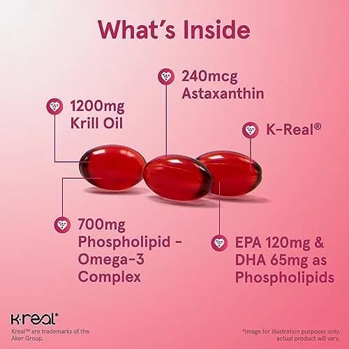 Jarrow Formulas Krill Oil Phospholipid Omega-3 with Astaxanthin 120 Softgels | Supports Lipid Management, Metabolism, Brain & Heart Health thumbnail 3